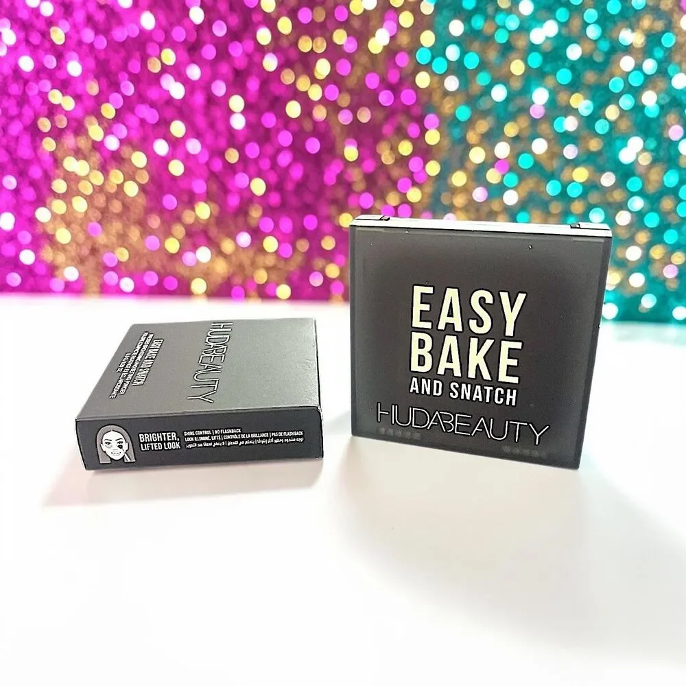 HUDA BEAUTY Easy Bake & Snatch Pressed Brightening Powder PEACH PIE NIB 0.29 oz